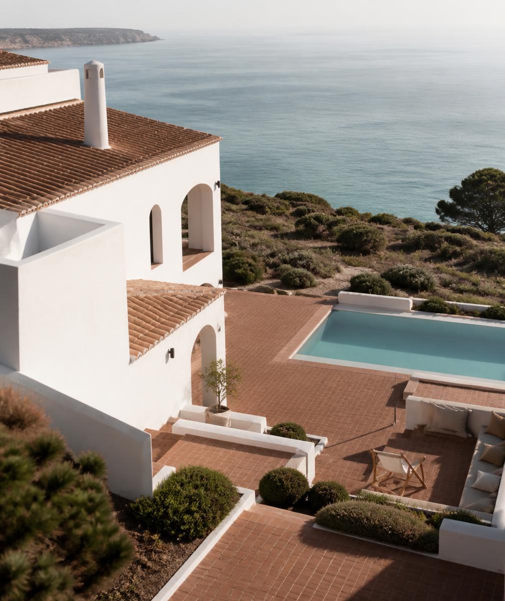A minimalist coastal property in Portugal with clean architectural lines